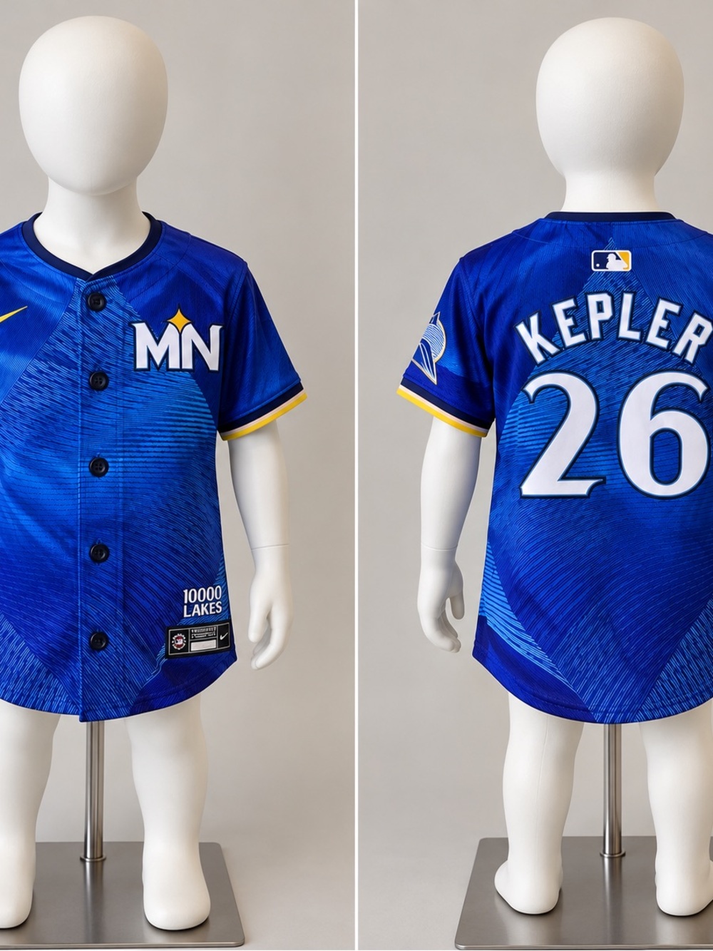 Nike Kids Royal Blue MN Baseball Jersey Kepler 26
